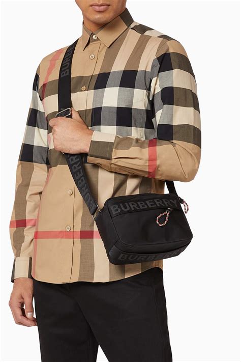 burberry black crossbody with rivets|burberry clothing for men.